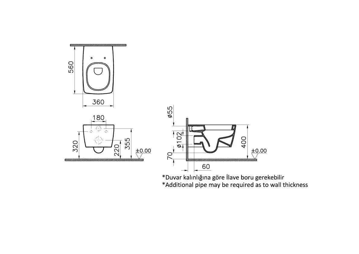VitrA Dusch-WC V-Care 1.1 Basic