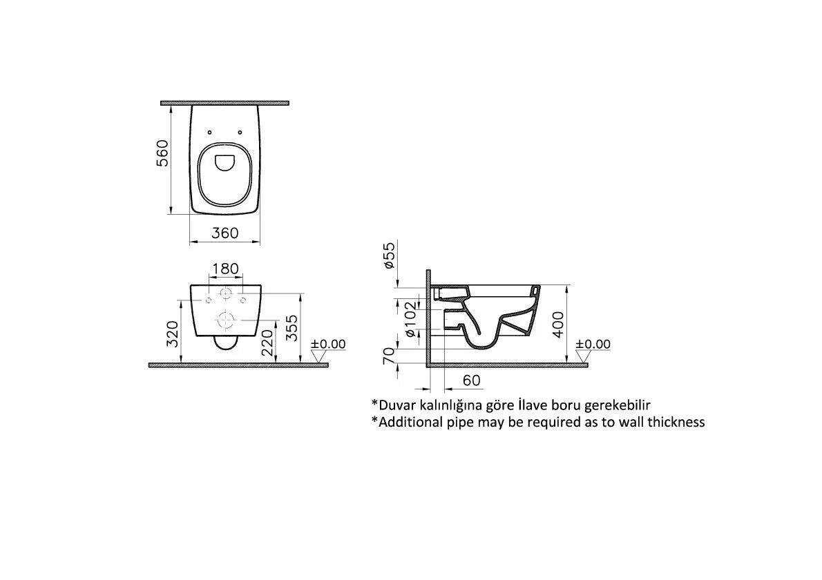 VitrA Dusch-WC V-Care 1.1 Basic