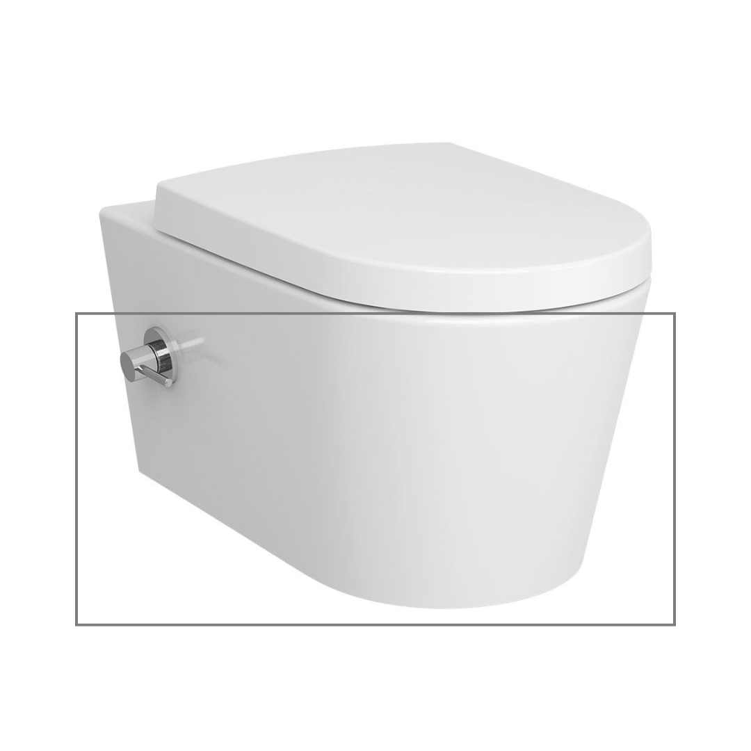 VitrA Options Nest wall-mounted toilet VitrAflush 2.0 with bidet function and faucet