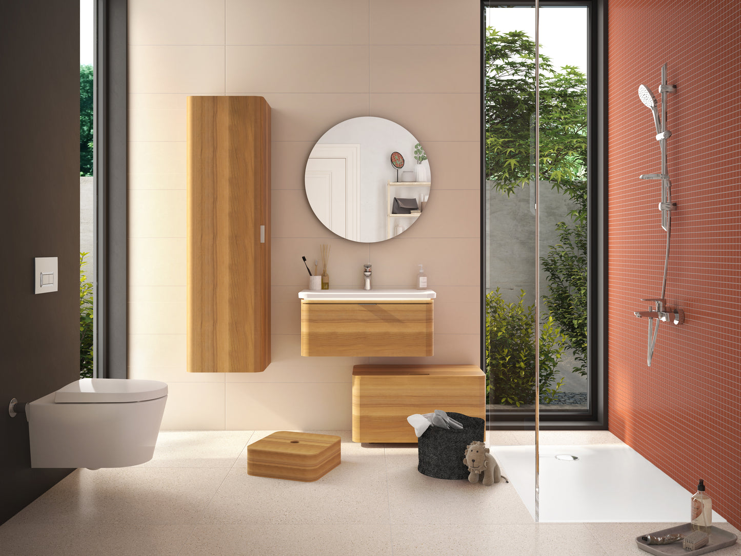 VitrA Options Nest Wand-WC VitrAflush 2.0 mit Bidetfunktion und Armatur mit sitz
