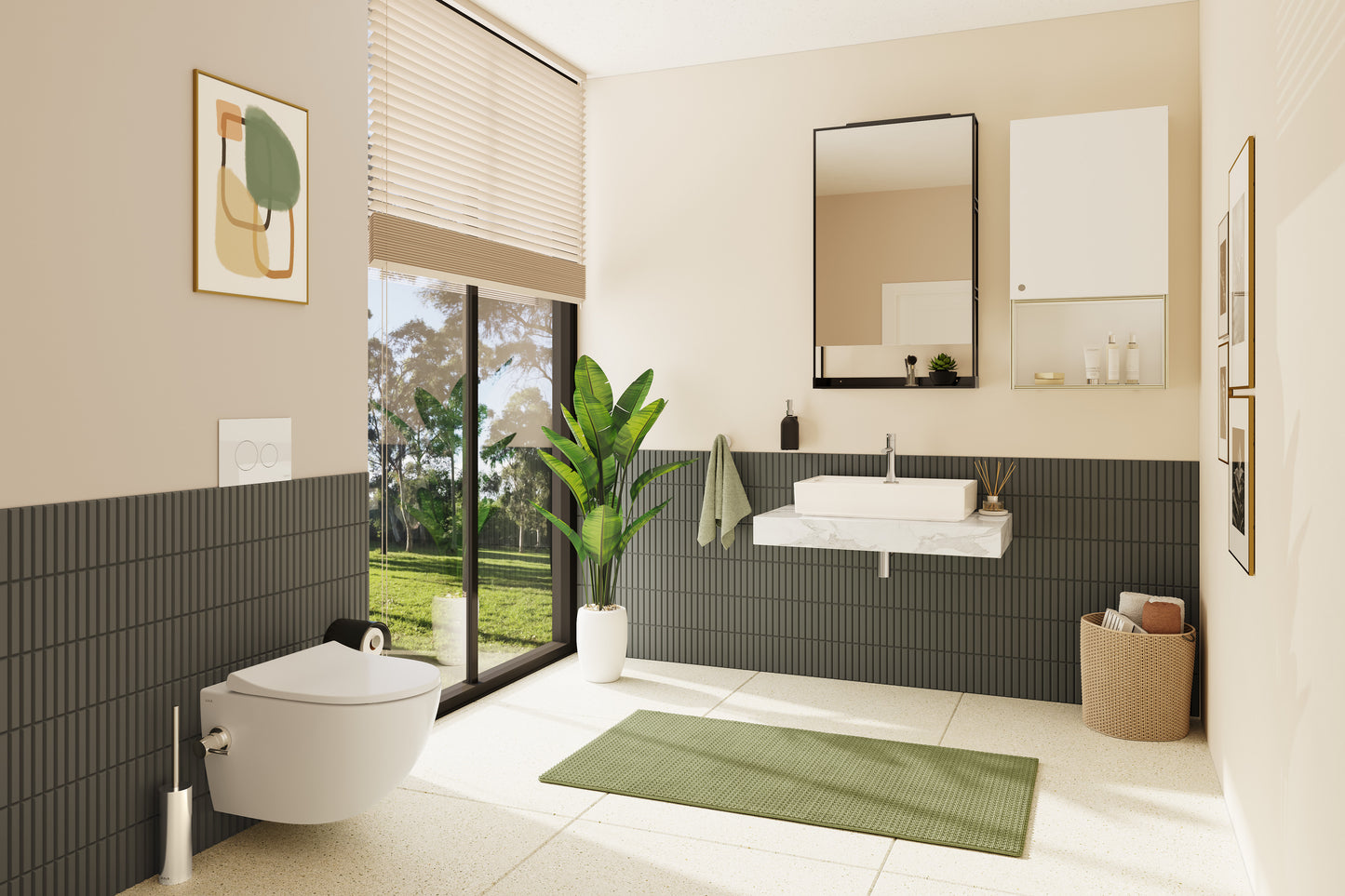 VitrA Sento Thermostatarmatur Kalt & Warmwasser Dusch Taharet WC mit sitz