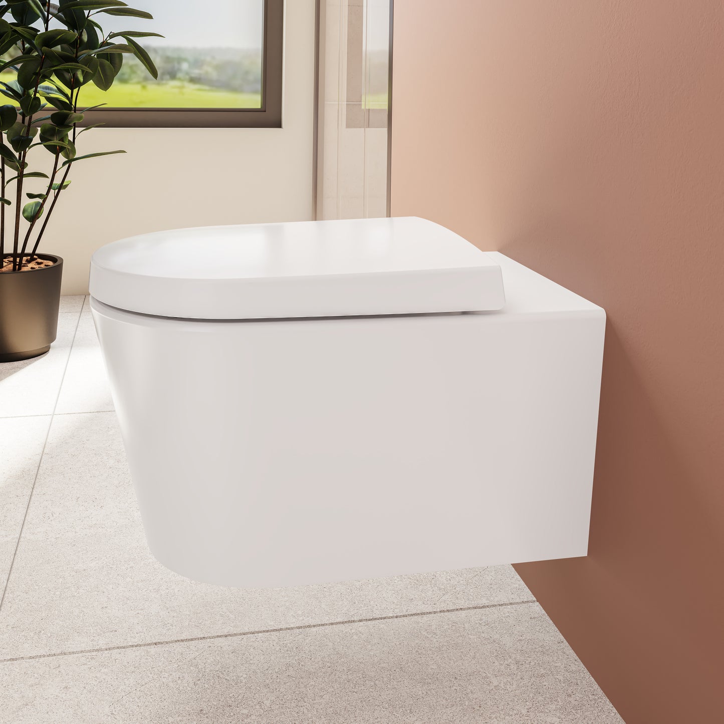 VitrA Options Nest Wand-WC VitrAflush 2.0 mit Bidetfunktion und Armatur mit sitz