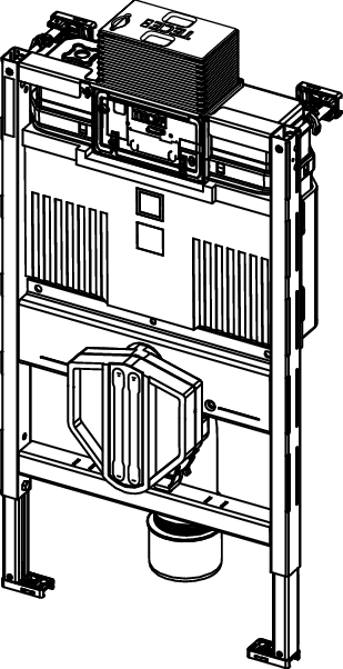 TECE Profil WC-Modul mit Uni-Spülkasten, Bauhöhe 820 mm. - 9300301